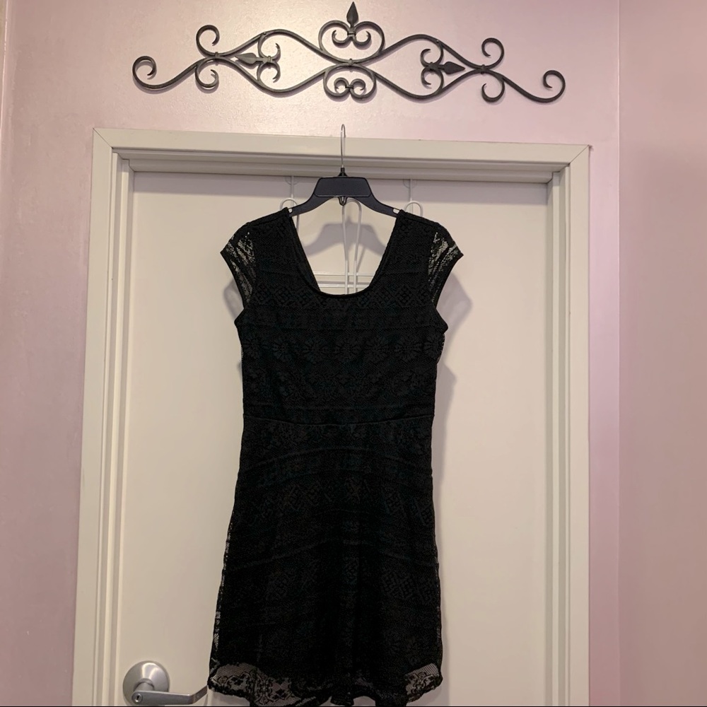Xhiliration lace skater dress